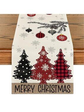 Colorful Table Runner Polyester Dining Table Decor Kitchen Party 72 Inch